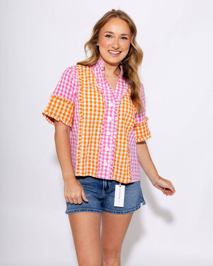 THML | Gingham Charm Top