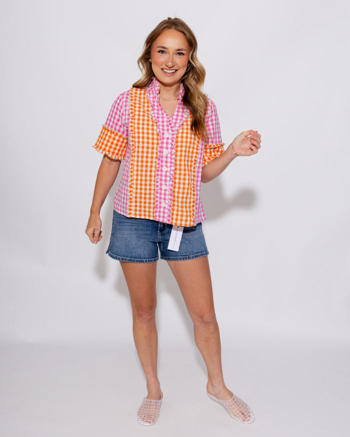 THML | Gingham Charm Top