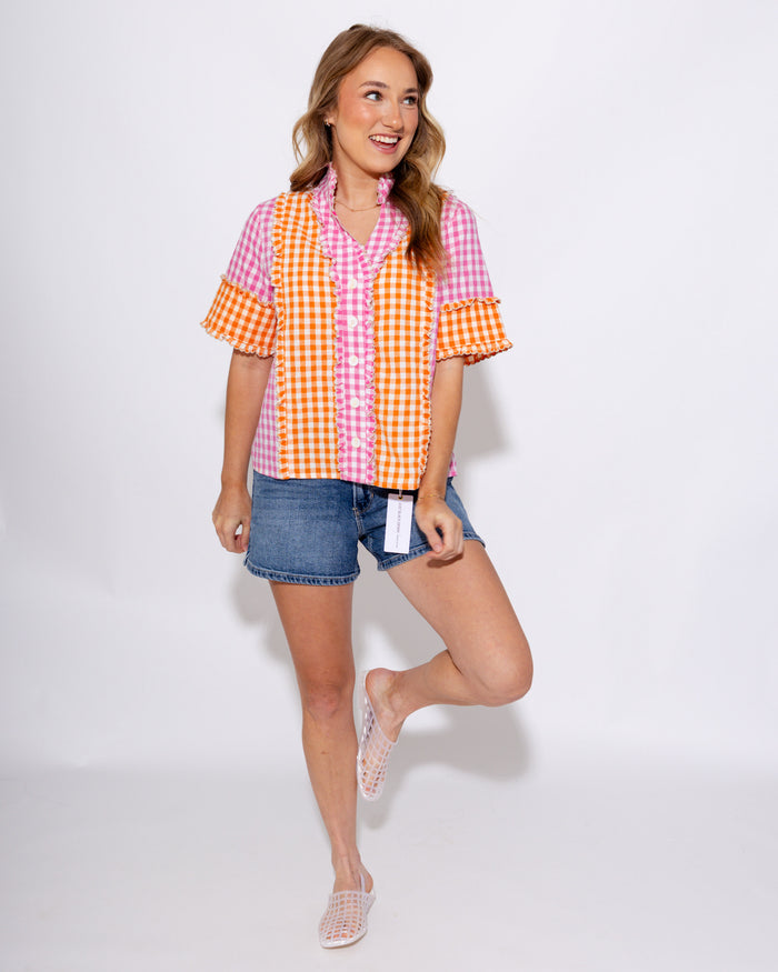 THML | Gingham Charm Top