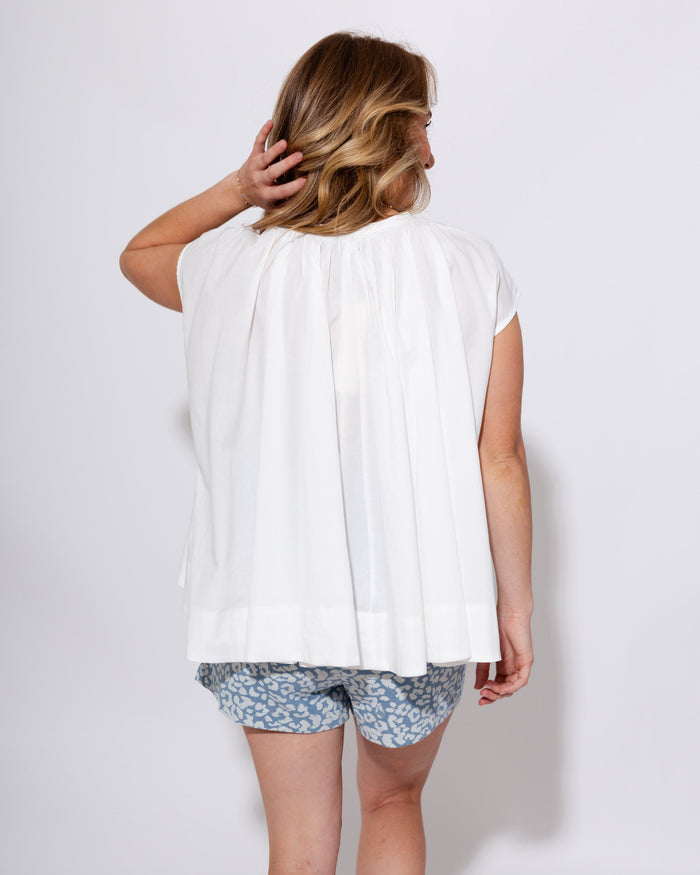 Tie Neck Button Up Top