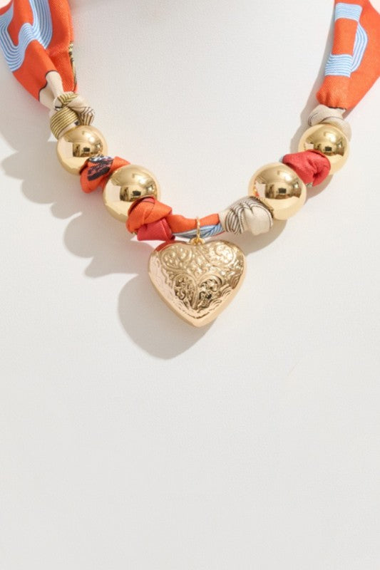 Tied To My Heart Scarf Necklace