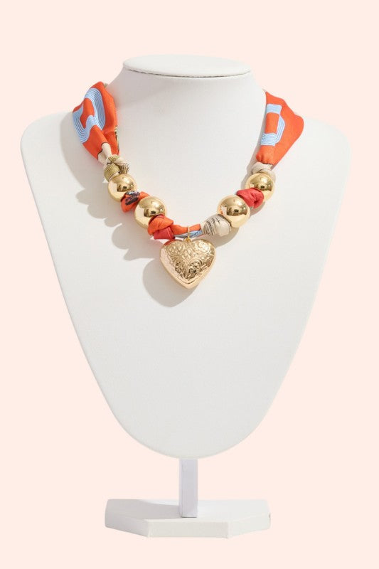 Tied To My Heart Scarf Necklace