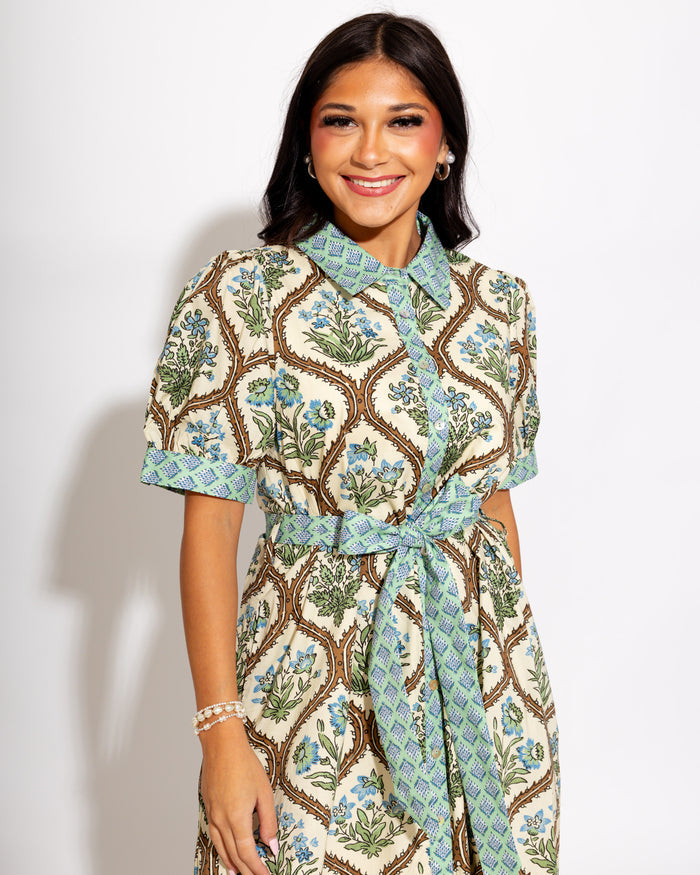 Timeless Floral Button Down Midi