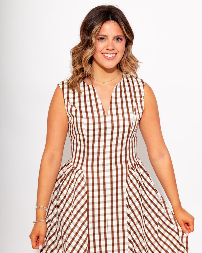 Timeless Gingham Midi Dress