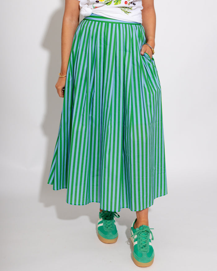 Timeless Stripe Midi Skirt