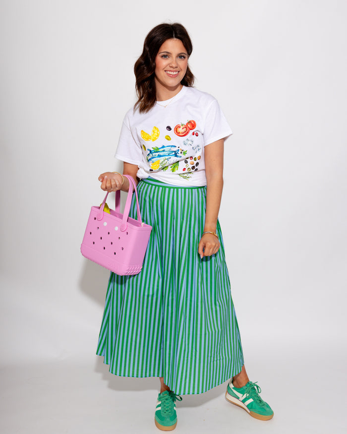 Timeless Stripe Midi Skirt