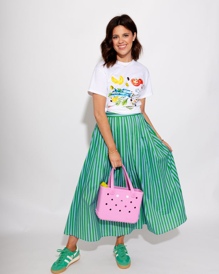 Timeless Stripe Midi Skirt