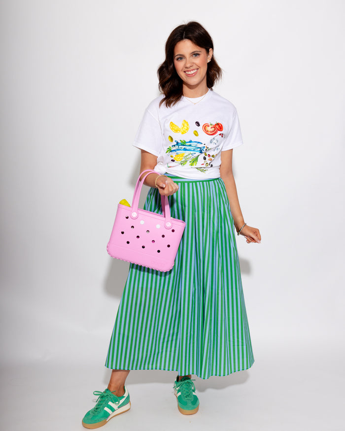 Timeless Stripe Midi Skirt