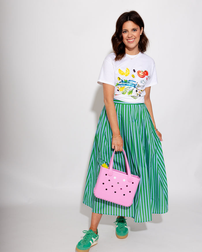 Timeless Stripe Midi Skirt
