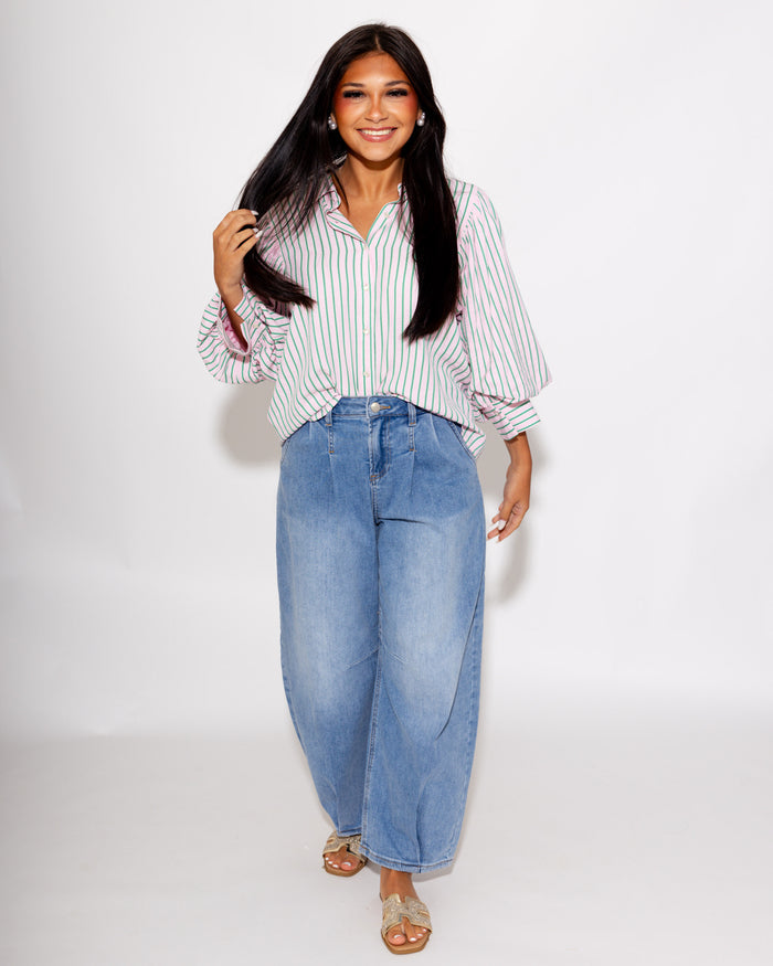 Timeless Stripe Textured Top