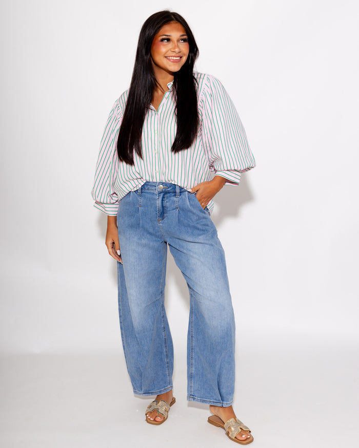 Timeless Stripe Textured Top