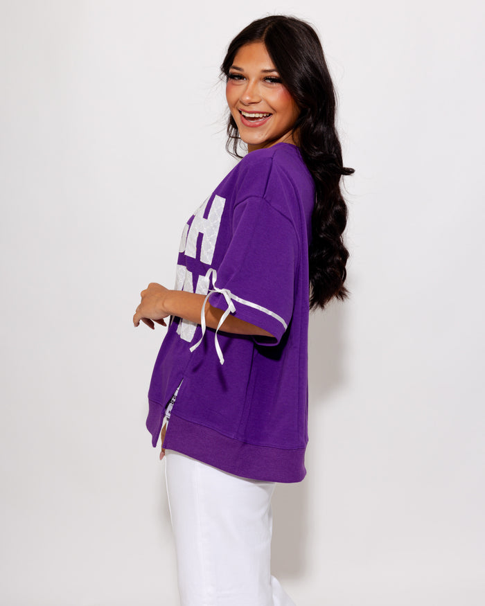 Touchdown Pullover in Purple