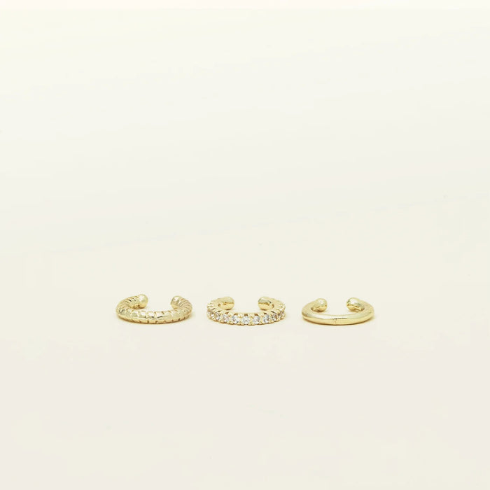 Aiori - Trio Ear Cuffs Set - Gold -
