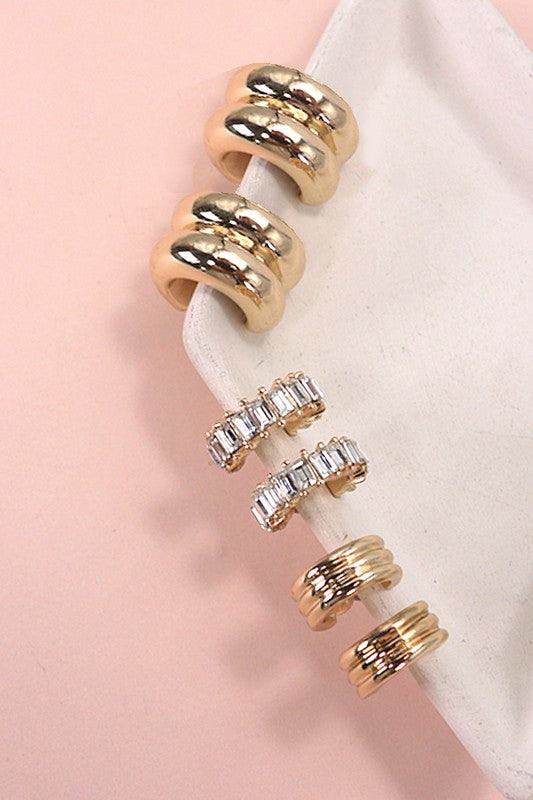 Triple The Drama Earrings