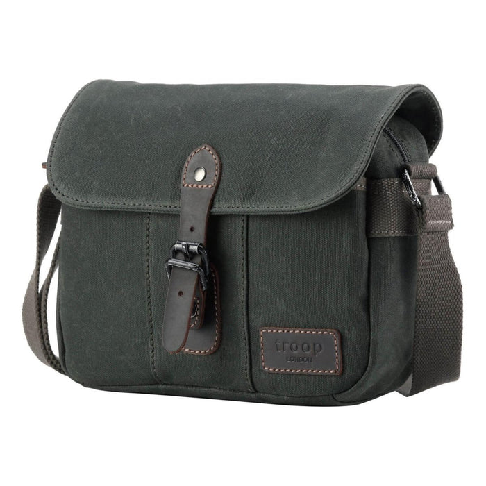 Troop London Heritage Across Body Bag - Durable Canvas with Genuine Leather Trimmings, Spacious and Secure - Allen-Fitness