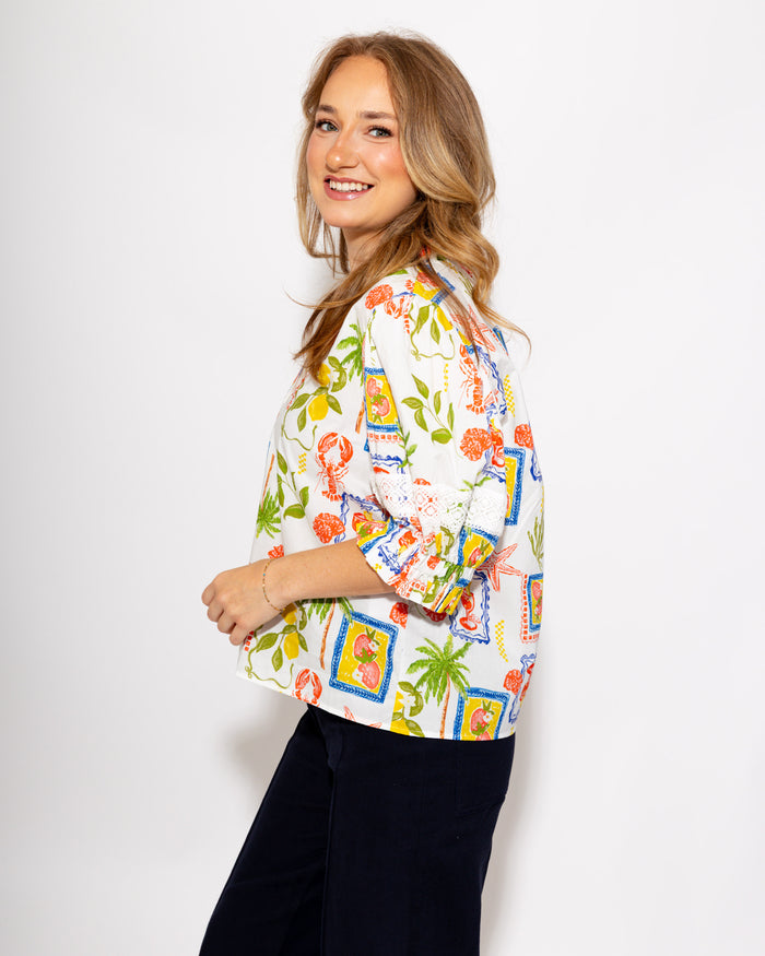 Tropical Market Print Top
