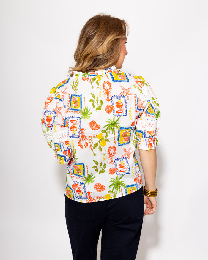 Tropical Market Print Top