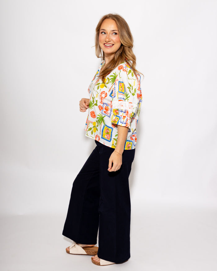 Tropical Market Print Top