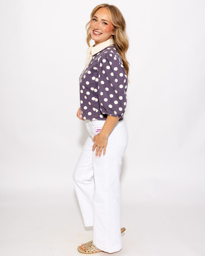 Tummy Control High Rise Pants in White
