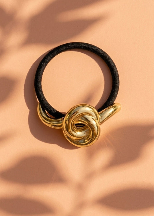 Peter + June - Twist and Shout Tie - 18K Gold Plated -