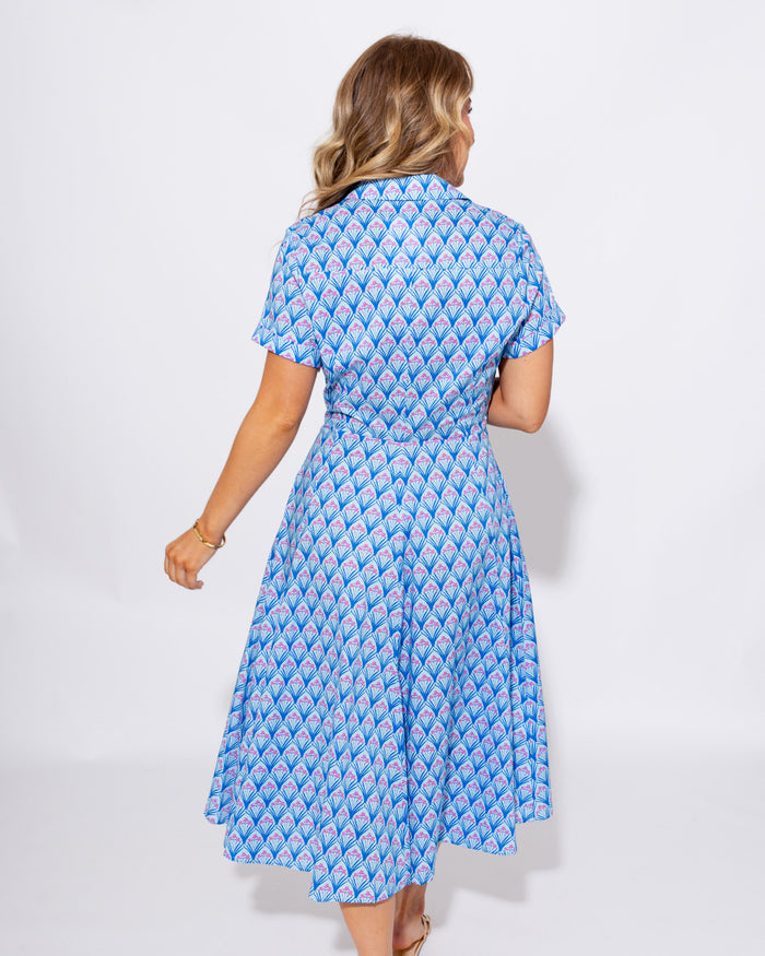 Twist-Tie Floral Shirt Dress