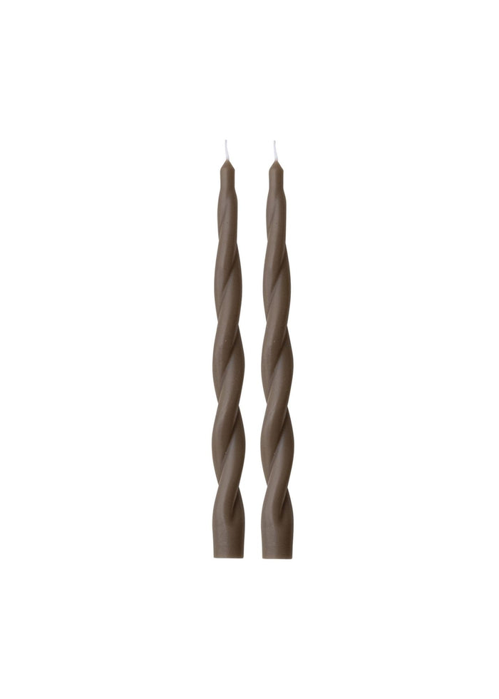Creative Co. - Twisted Taper Candles - Brown -