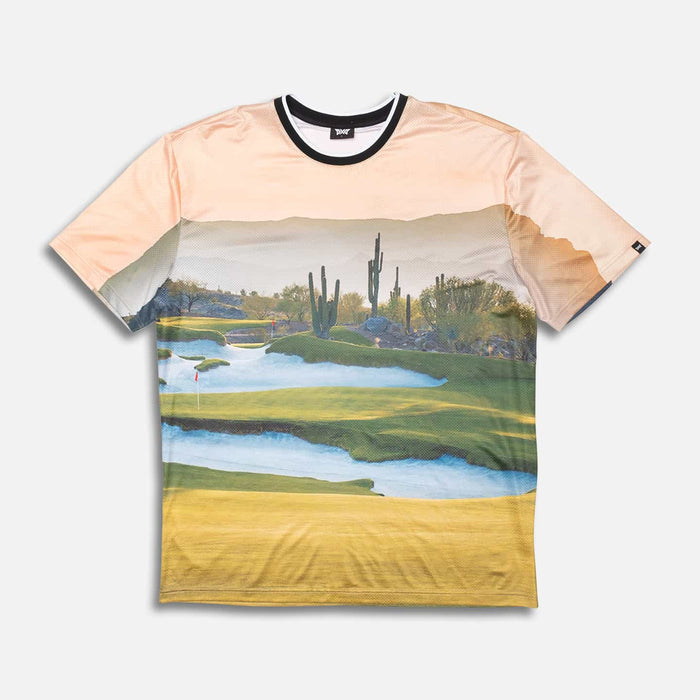 PXG unisex multi golf paradise tee, flat lay