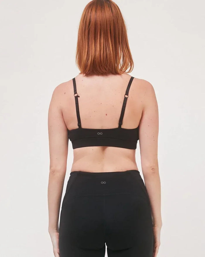 Uplift V Neck Sports Bralette - Soft Cloudlux Fabric, 4 Way Stretch & Supportive J Hook - Allen-Fitness