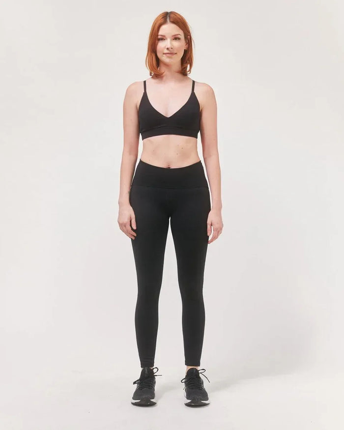 Uplift V Neck Sports Bralette - Soft Cloudlux Fabric, 4 Way Stretch & Supportive J Hook - Allen-Fitness