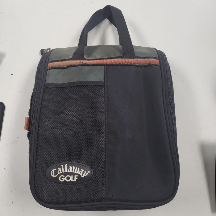 Used Callaway Golf Deluxe Travel Shoe Bag Zippered Handled Extra Pockets