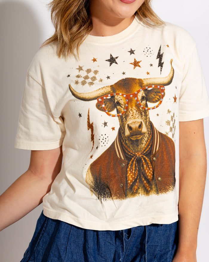 Varsity Specs Rhinestone Longhorn Spirit Tee