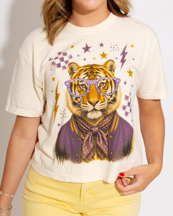 Varsity Specs Rhinestone Tiger Spirit Tee