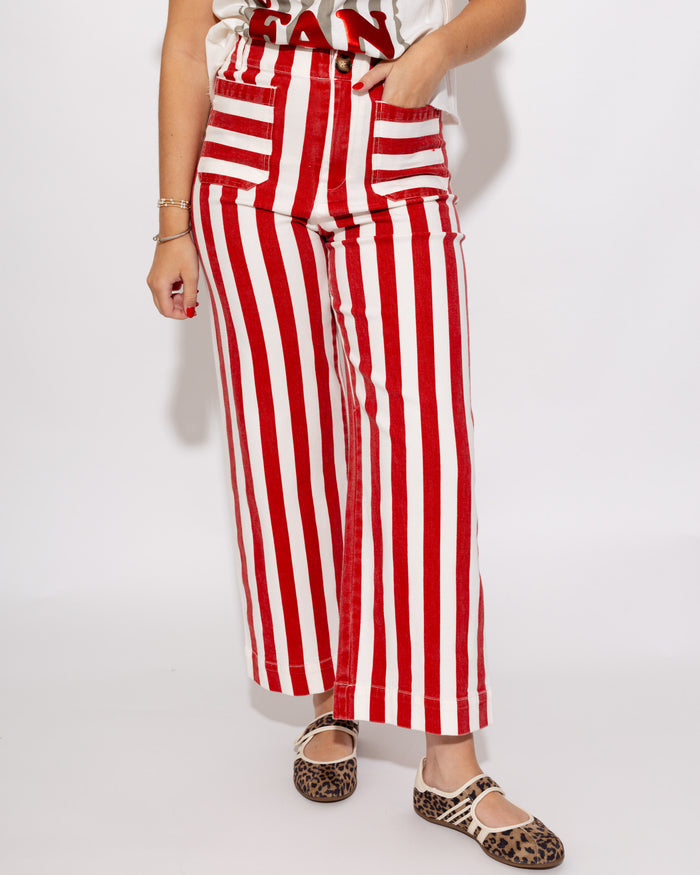 Varsity Stripe Wide Leg Pants