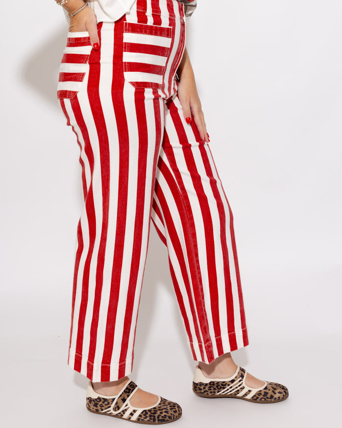 Varsity Stripe Wide Leg Pants