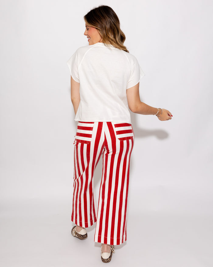 Varsity Stripe Wide Leg Pants
