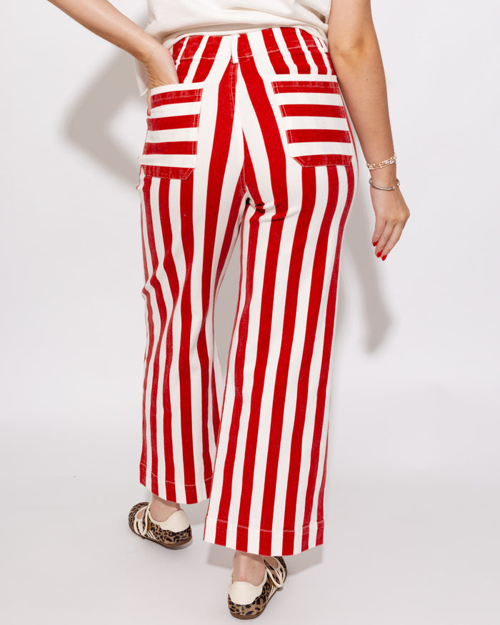 Varsity Stripe Wide Leg Pants