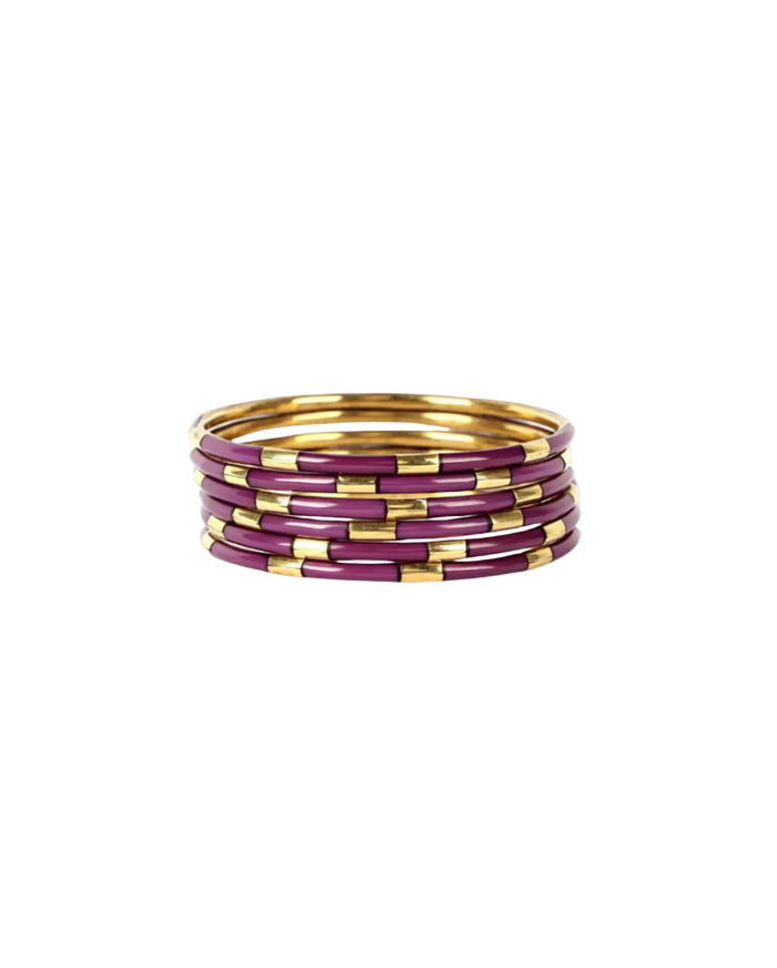 Veda Bangles - Set of 6 - Amethyst
