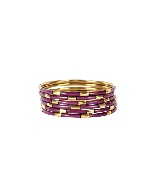 Veda Bangles - Set of 6 - Amethyst