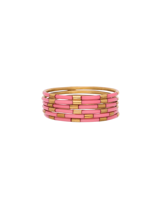 Veda Bangles - Set of 6 - Blush