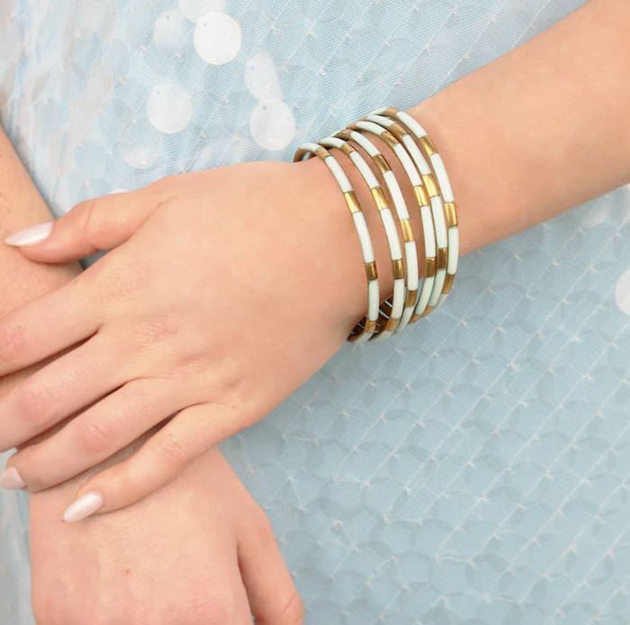 Veda Bangles - Set of 6 - Mint