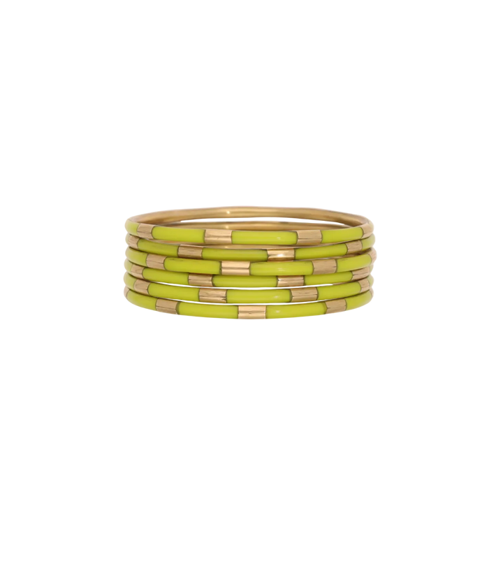 Veda Bangles - Set of 6 - Wasabi