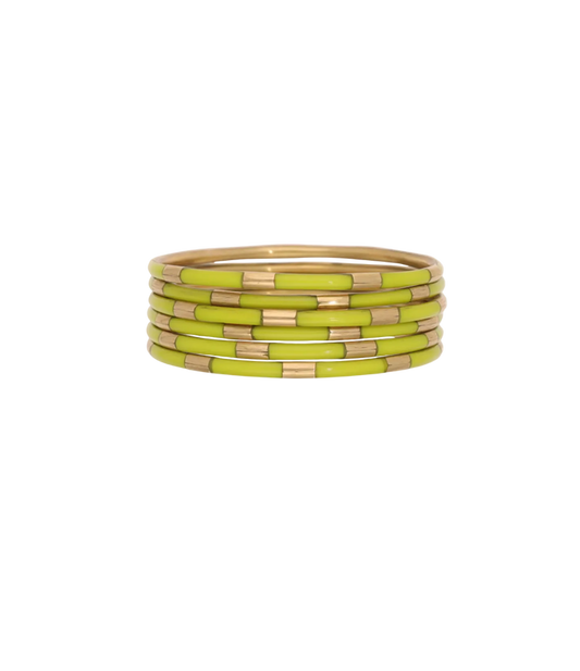Veda Bangles - Set of 6 - Wasabi