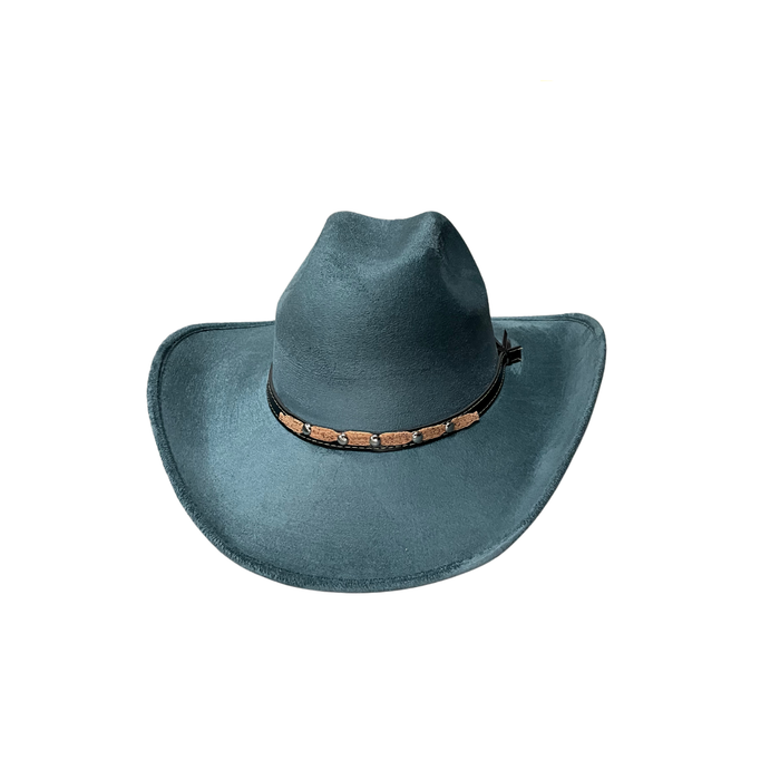 Vegan Suede Western Hat