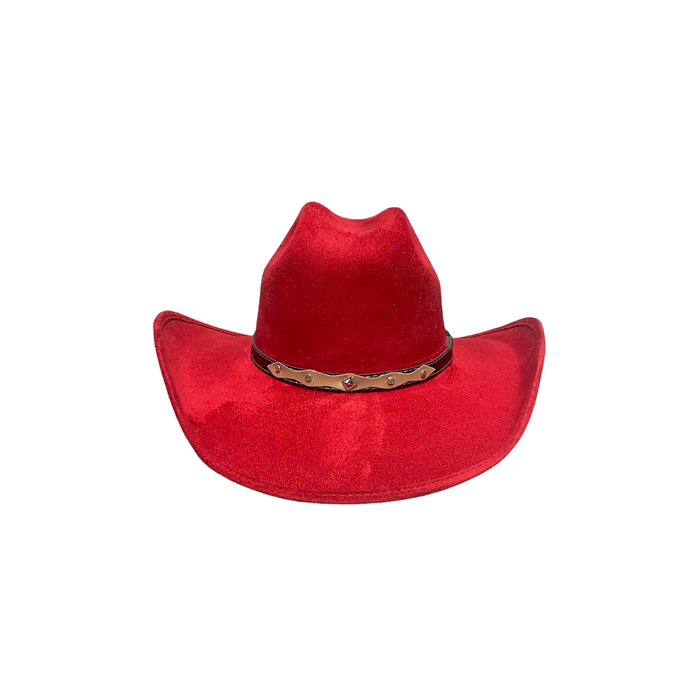Vegan Suede Western Hat