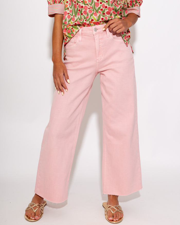 Vervet | High Rise Wide Leg Jeans in Pale Lilac