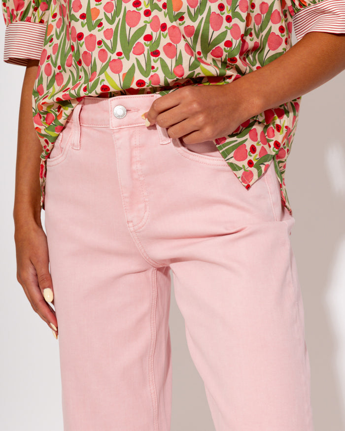 Vervet | High Rise Wide Leg Jeans in Pale Lilac