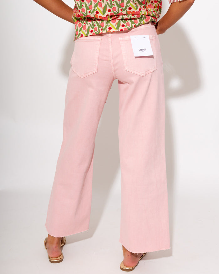 Vervet | High Rise Wide Leg Jeans in Pale Lilac