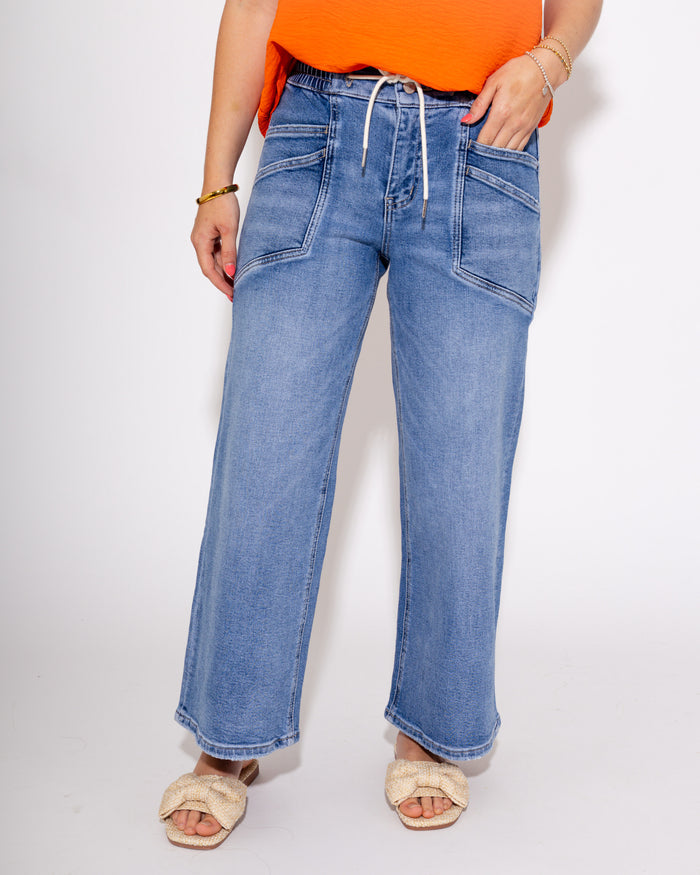 Vervet | Olivia Draw the Line High Rise Wide Leg Jeans