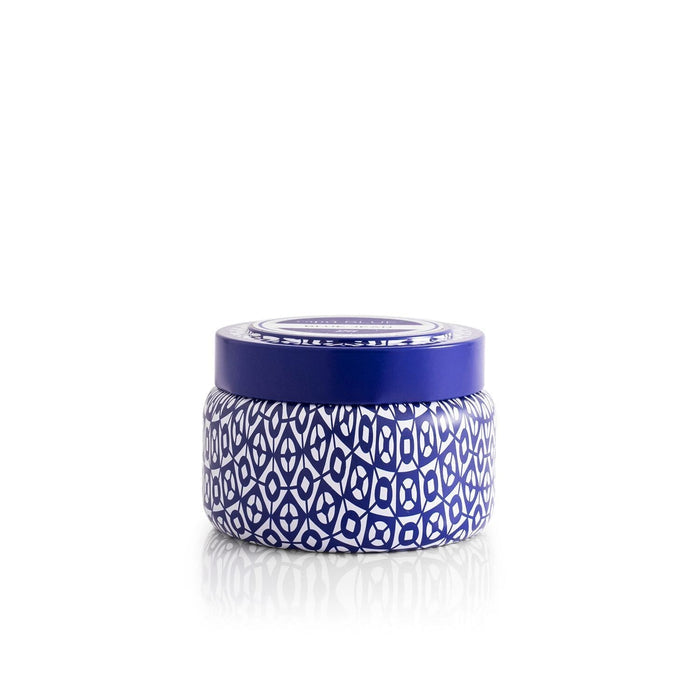 Volcano Signature Blue Printed Travel Tin, 8.5oz