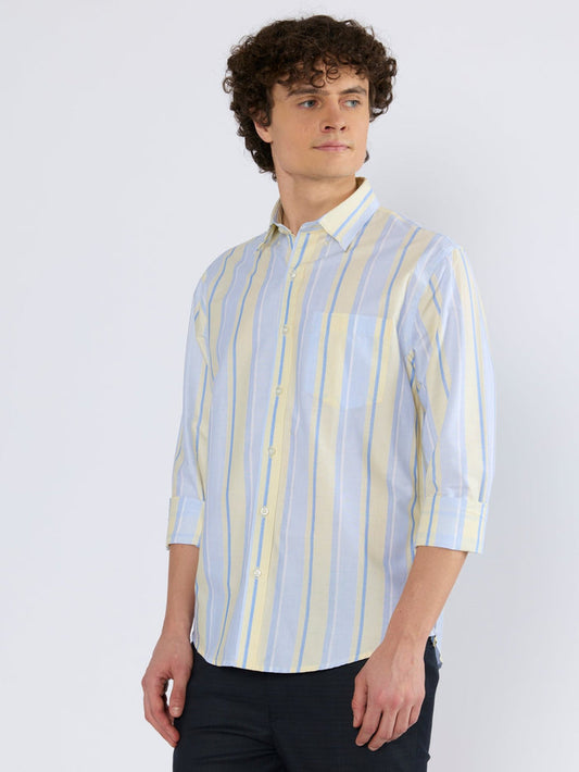 Men's Striped Shirt in Yellow
